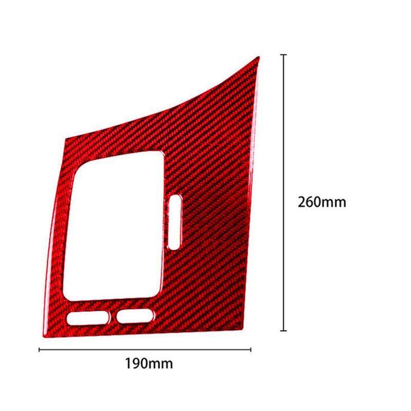 For Honda Civic 8Th 2006-11 Red Carbon Fiber Driver Side Air Vent Cover Trim Component Parts-A87Q