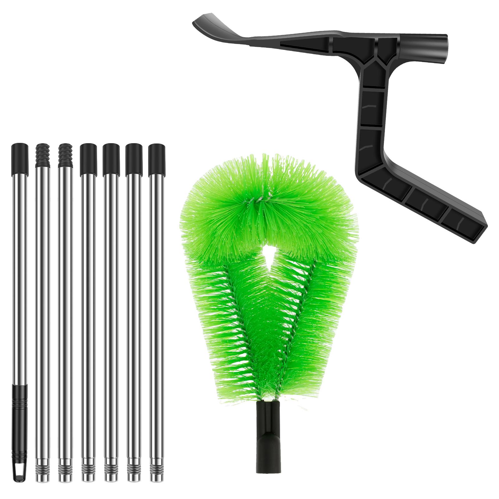 

2 in 1 Gutter Cleaning Tools 2.8m Telescopic Gutter Cleaner with 7 Section Pole Reliable Gutter Cleaner Tool for Cleaning Leaves