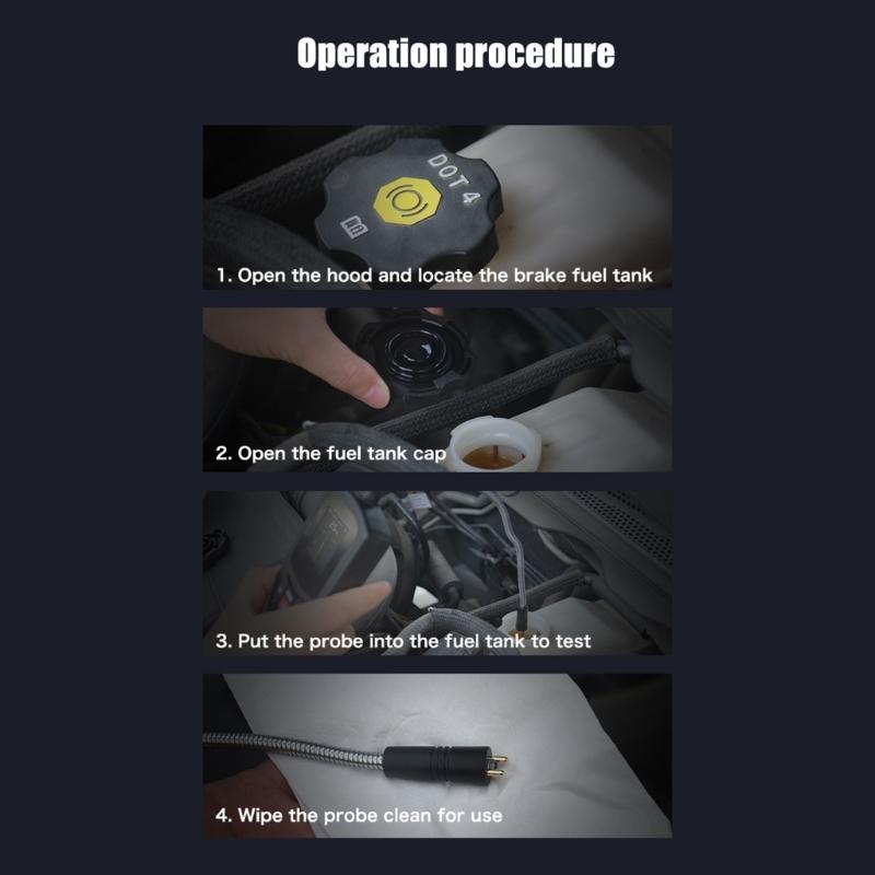 Brake Fluid Tester Car Brake Liquid Digital Tester Fit for DOT3 DOT4 DOT5.1 Accurate Oil Quality Check Sound Light Alarm