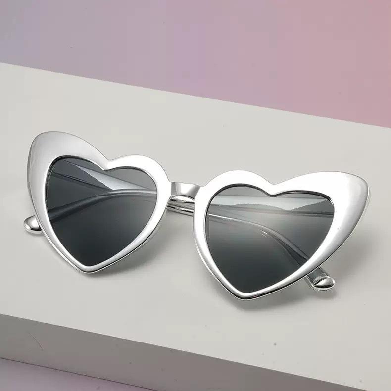 2025 Cross-Border Love UV400 Peach Heart Sunglasses - Glitter Crystal Sun Protection for Women