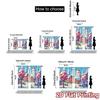 2pcs,Curtains Candy Christmas Village Scene (3) Popular Light Filtering Curtains Yarn Curtains Room Decor for Living Room, Home