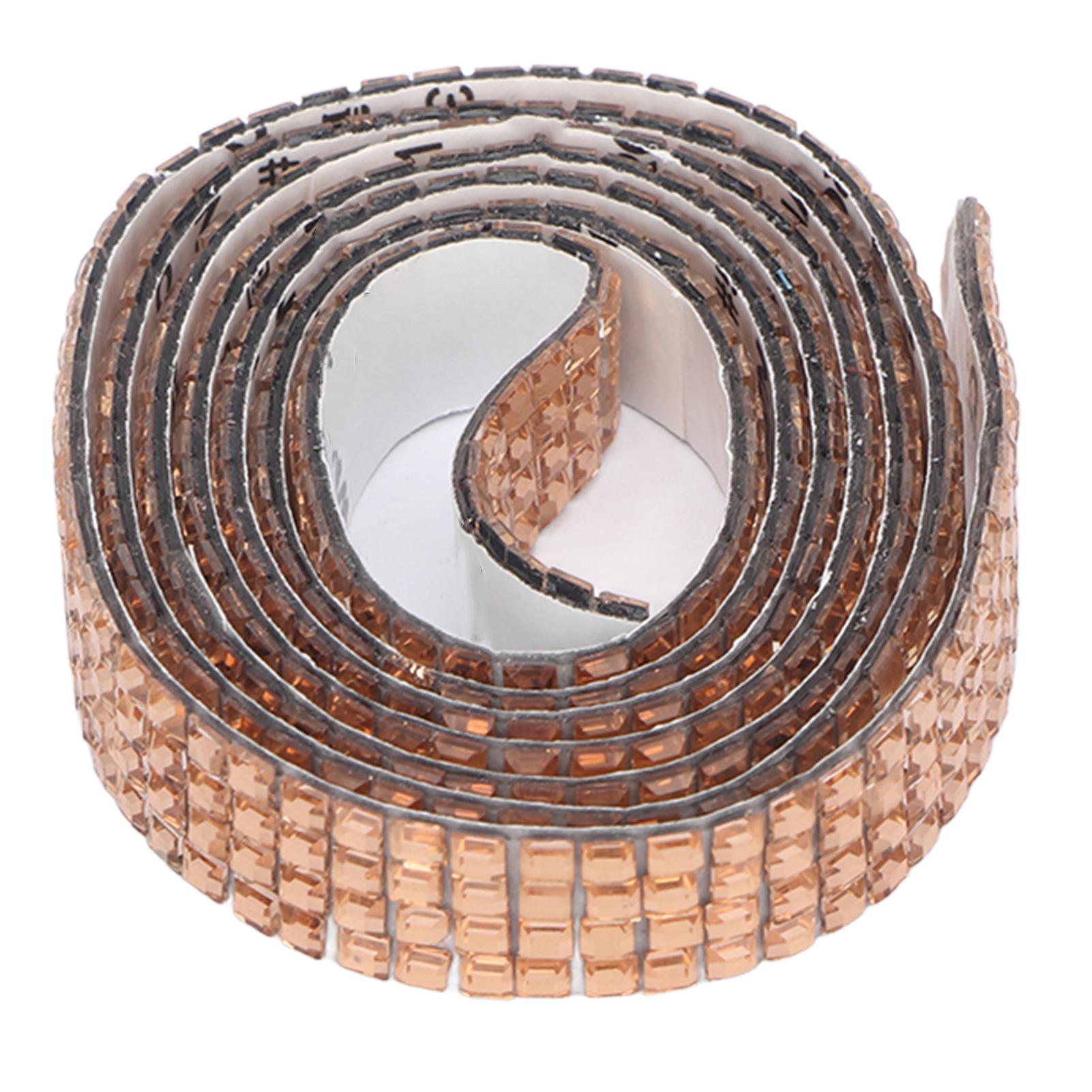 

5 ярдов лента со стразами наклейка сильная липкость самоклеящиеся хрустальные полоски со стразами для DIY украшения золотистый