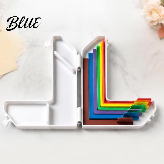 Paper Border Measuring Tool Art Alignment Guide with Color Labels And Size Markings 1/16 to 1/2 Spacing Measurement Set Inch 7 Spacers for