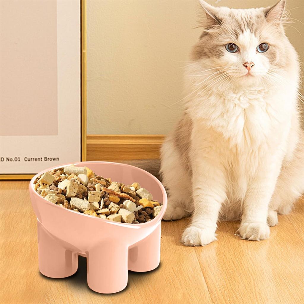 Elevated Tilted Pet Bowl – Ergonomic Raised Feeding Dish For Small Dogs And Cats – Non- Macaron Color Food And Water Bowl