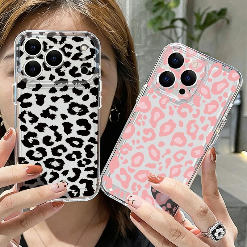 Colorful Leopard Print Phone Case For iPhone 17 Pro Max Coque iPhone 16 15 14 13 12 Pro Max 11 Clear TPU Silicone Soft Cover