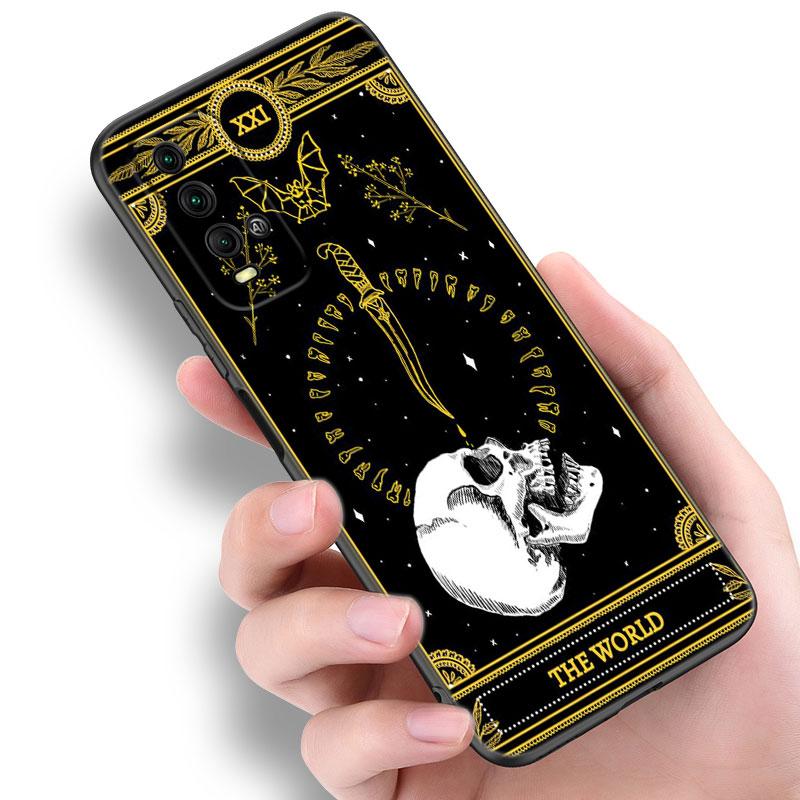 Etui na telefon Tarot Witches Moon Dla Xiaomi Redmi Note 5 6 9T K20 K40 K50 Pro 7A 8A 9A 9C 9i 10A 10C A1 S2 Miękkie TPU Czarne Etui