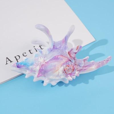 High Quality Wave Crab Claw Clips Conch Ocean Design Shark Hair Clips Geometry High Ponytail Barrette Hairpin Hair Accessory