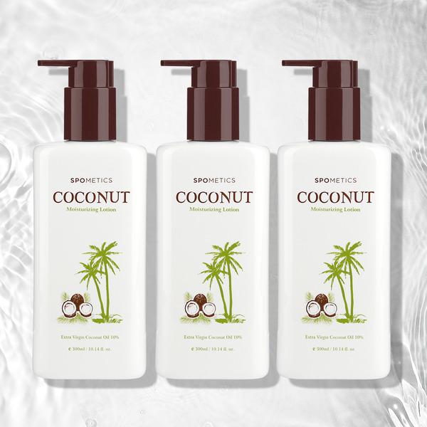 [Spometics] Coconut Moisturizing Lotion 300ml 3SET