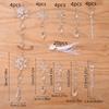 3/5/20pcs Contemporary Acrylic Snowflake and Icicle Ornament Set - Translucent Christmas Tree Decorations for Holiday