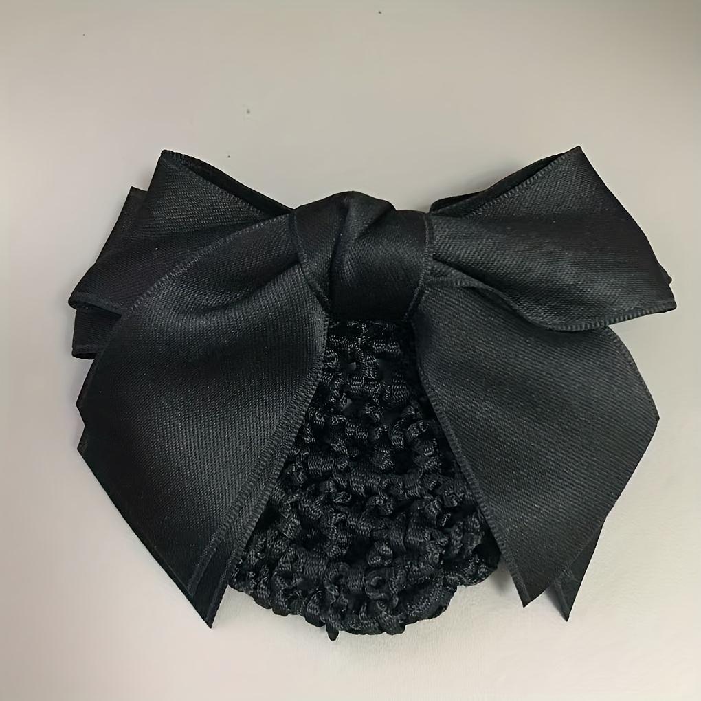 1PC Elegant Black Bow Hairnet for Women - Bohemian with Classic Hair Accessories, Compatible Hairpin/Clip Accessories