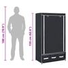 Wardrobe Black 87 x 49 x 159 cm Fabric