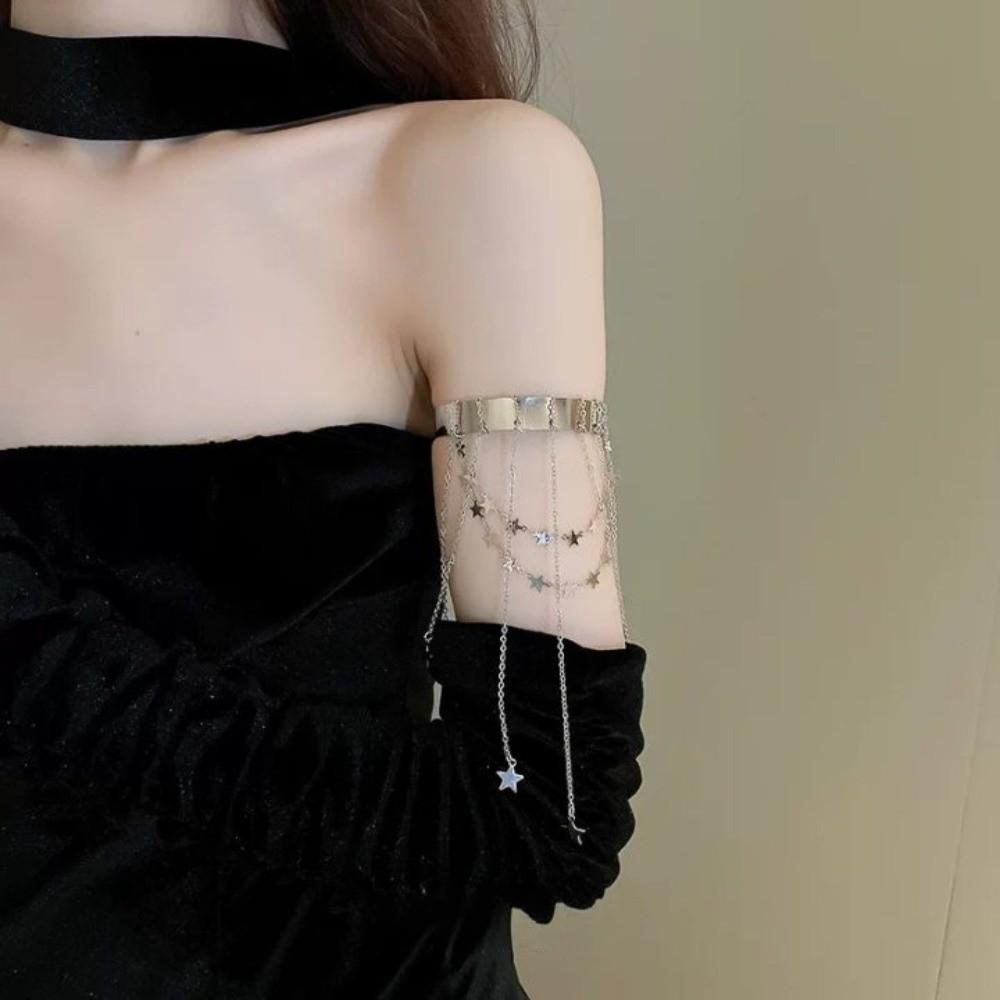Zinc Zinc Alloy Fringe Arm Cuff Bracelets Sweet Open Upper Arm Bracelet  Arm Accessories