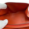 HERMES Long Wallet Tri-fold Epsom Bearn Dupri Purse Orange Epsom Women Used