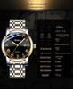 Ailifeida Men's Quartz Watch: Hollow Design, TikTok Streaming, Waterproof, Business Style, Calendar Feature.