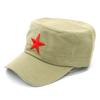 Mistdawn Unisex Cotton Military Cap Spring Summer Beach Outdoor Street Street Cool Church Sunhat Flat Top Hat With Red Star