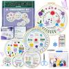 Josongslax 6 Pack Beginner Embroidery Kit for Adults,Hand Cross Stitching Patterns Sewing Crafts Hobbies Set with 6 Embroidery Hoop,DIY Punch