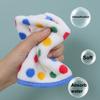 5Pcs Dish Towel Rainbow Dot Coral Velvet Rags Super Soft Absorbent Microfiber Towels Kitchen Drying Hands Tableware