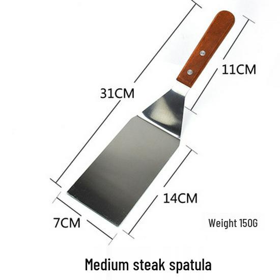 Thickened Teppanyaki Steak Spatula with Plastic Handle - Versatile Cooking and Baking Tool