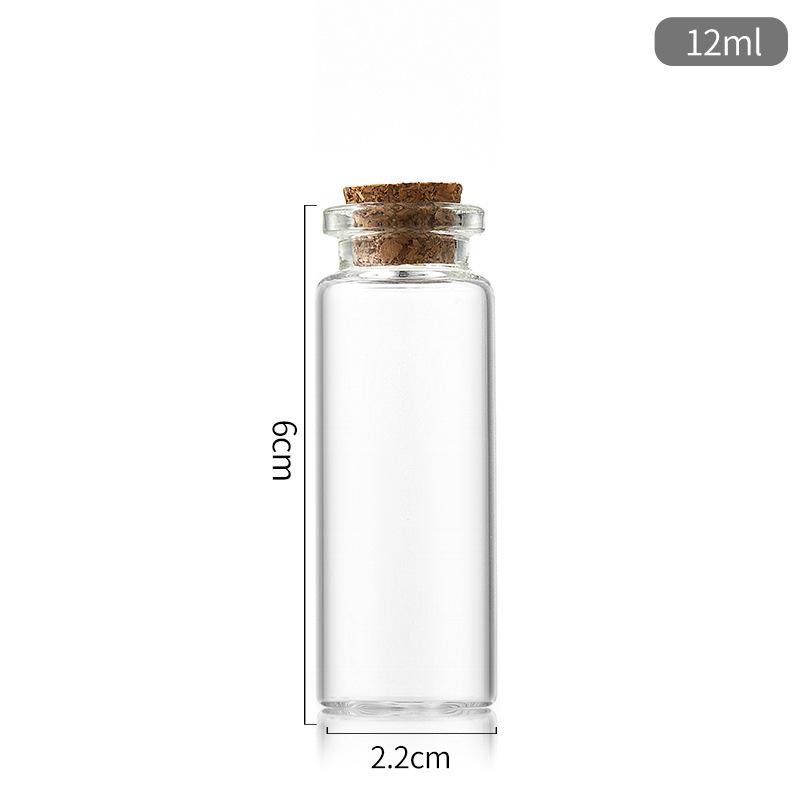 Cork Stopper Lid Transparent Glass Flask Candy Gifts Wishig Drifting Vial Multi Purpose Home Decoration Storage Sealed Bottle