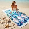 1Pc Christmas Gnome Snow Beach Towel Microfiber Beach Towel Thin Absorbent For Beach Swimming Yoga Bath Sports