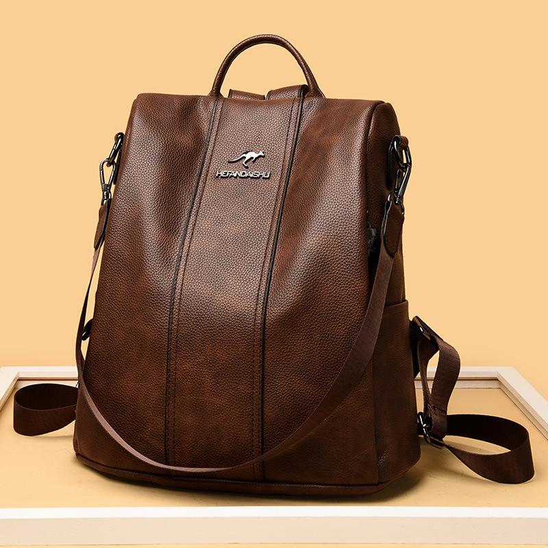 Schoolbag1011 New Fashion Women's Versatile Backpack Leisure Travel Large Capacity Travel Women's Bag Wholesale Bag