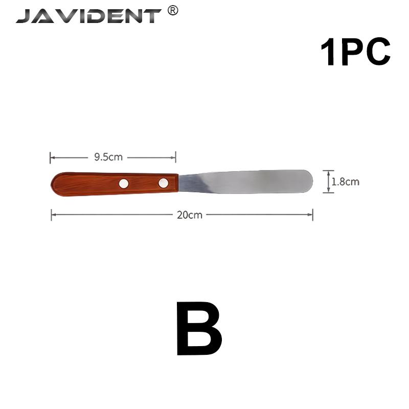 1Pcs Dental Materials Dental Mixing Spatula Stainless Steel Tip Wooden Handle Plaster Impression Material Mixing Spatula