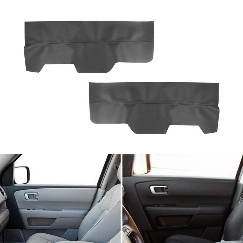 

Черный для Honda Pilot 2009 2010 2011 2012 2013 2014 2015 2 шт. подлокотник передней двери кожаный чехол аксессуары для интерьера