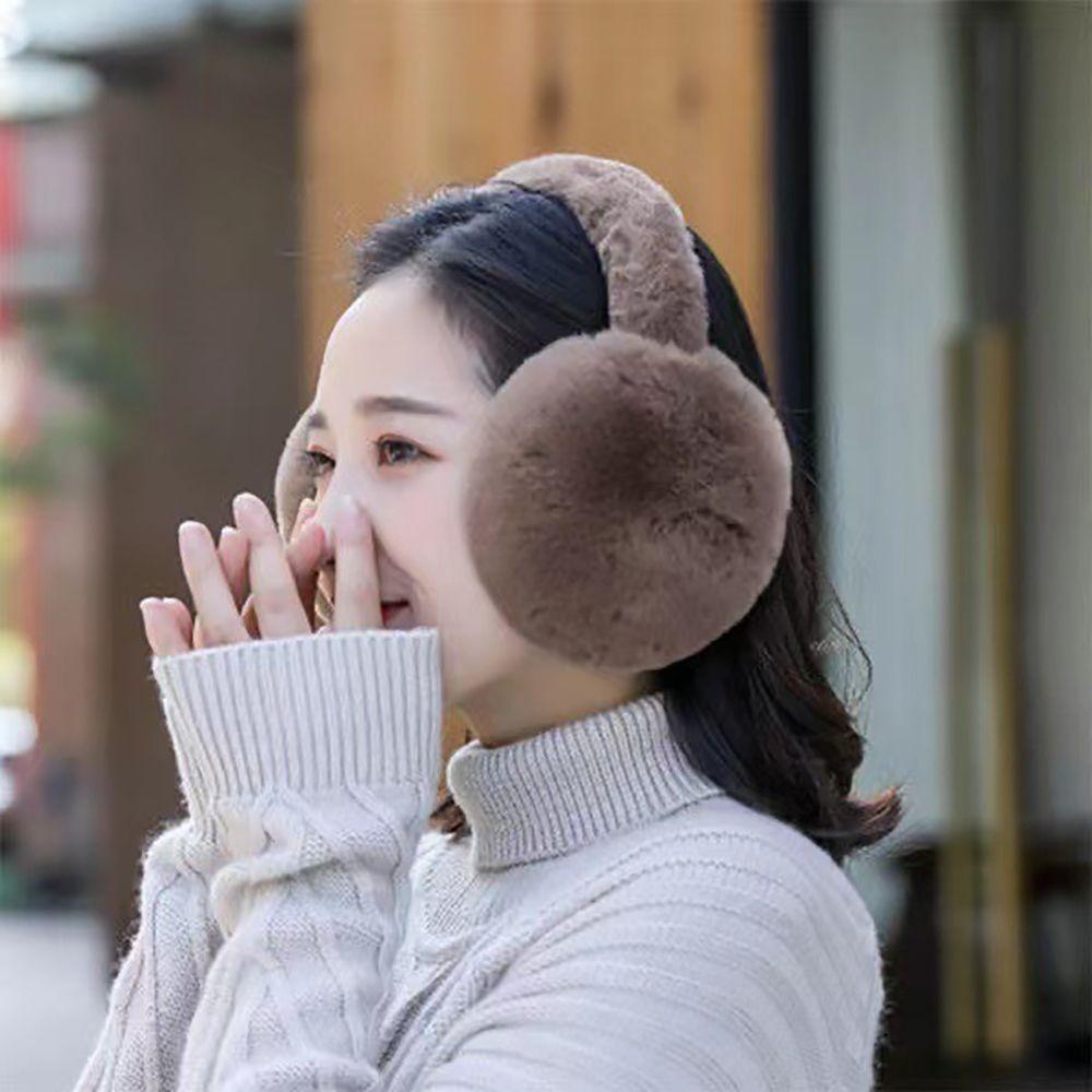Skiing Female Outdoor Earflap Keep Warmer Adult Earcap Plush Earmuffs Ear Warmers Folding Ear Cover