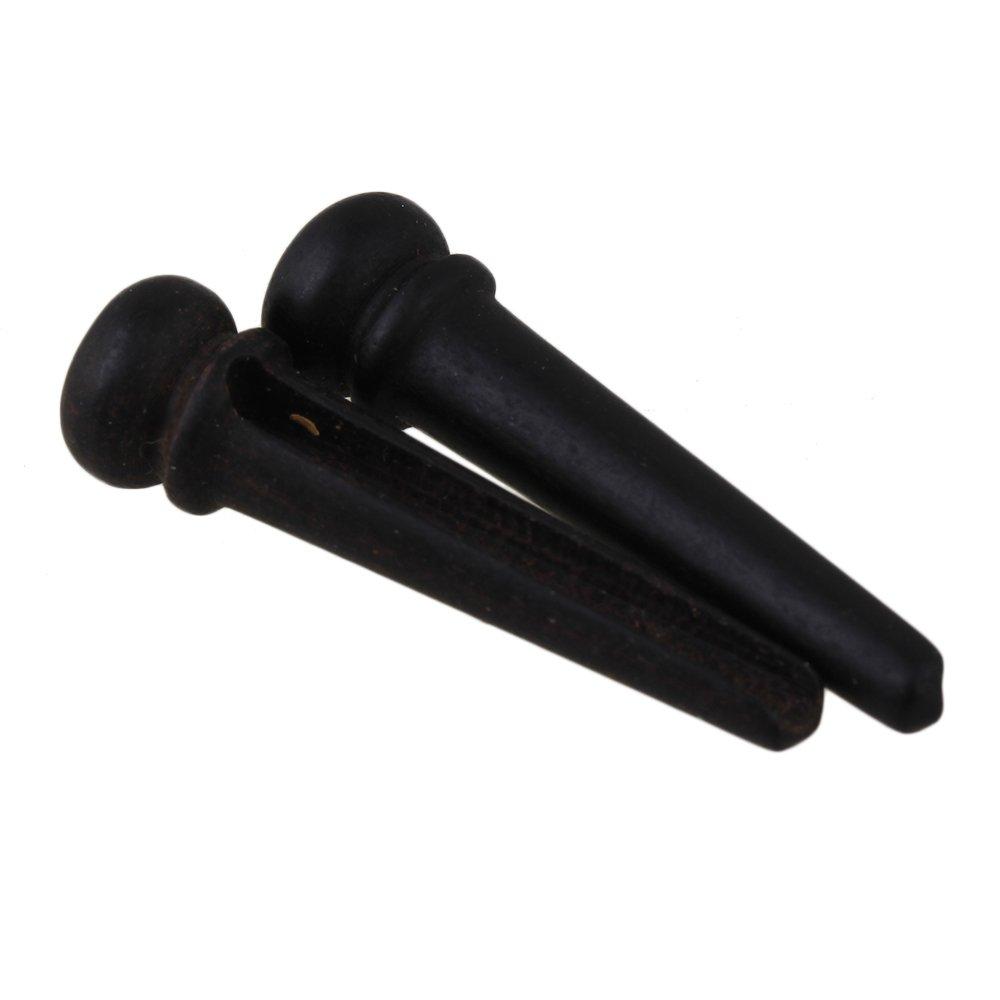 Acoustic guitar ebony bridge pin with 6 abalone dots and