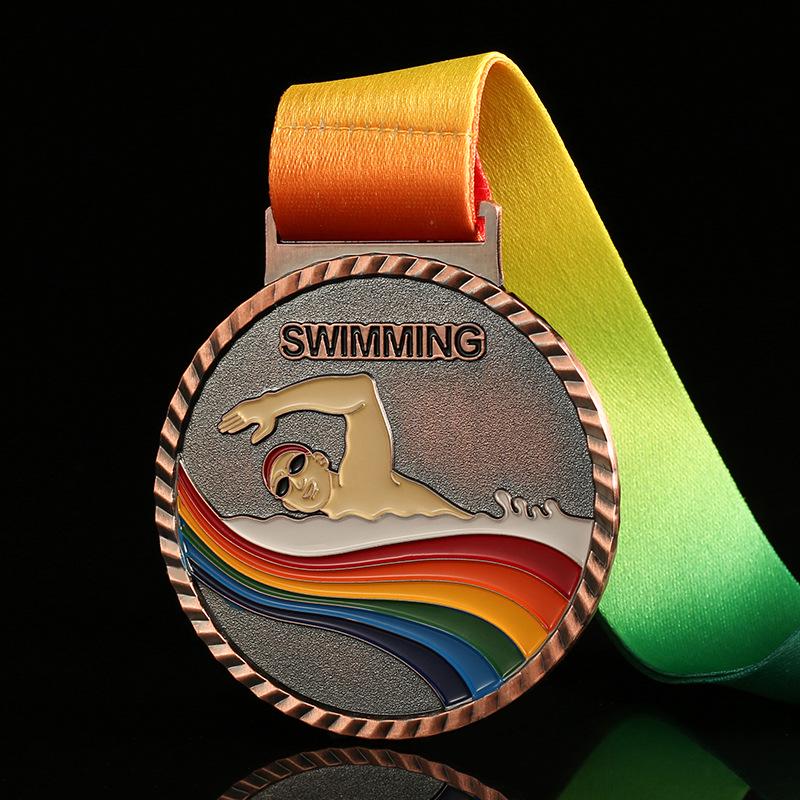 

Customized Metal Medals: Marathon, Swimming, Basketball, Badminton, Summer Camp Commemorative Tags