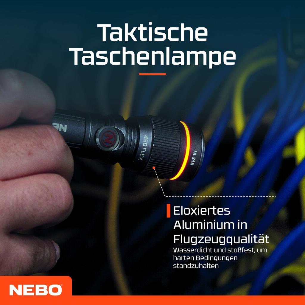 NEBO Rechargeable LED Light 450 FLEX NEB-6700-G