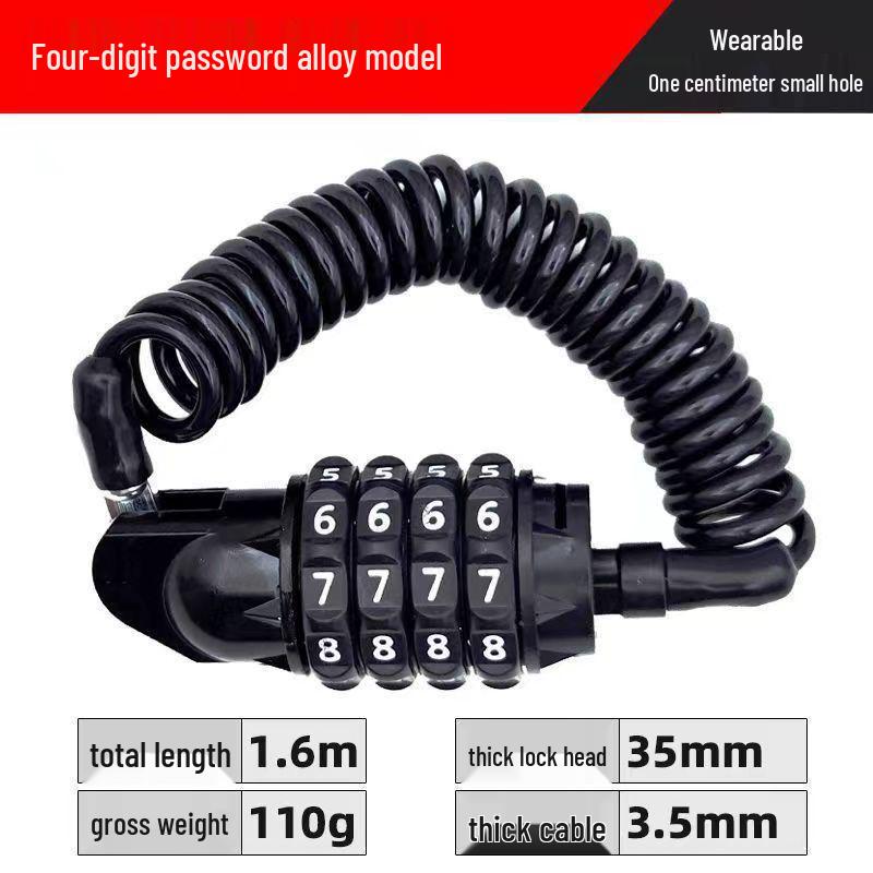 Universal Electric Vehicle Helmet Lock with Key Hook for Motorcycle Safety