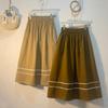 Women's Versatile Solid Color Hollow-Out High-Waist Pocket Elastic Midi Skirt - Trendy Streetwear