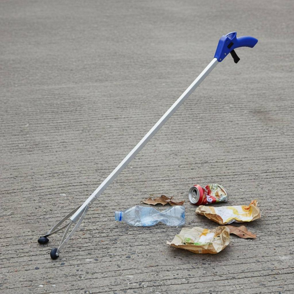Stainless Steel Aluminum Alloy Grabber Press-to-grip Trash Picker Reaching Tool