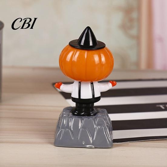 Halloween Auto Deko Solar Ornament, Cartoon Wackelndes Armaturenbrett Dekor, Lustiges Festliches Zubehör Schwingende Figur für Auto Haus Büro, Gruselige Party