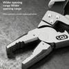 Self-Locking Ratchet Pliers Portable Ergonomic Electrician Hand Tool for Cable Stripping Wiring Repair Daily Maintenance