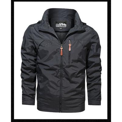 Autumn and Winter New Men's Fashion Jacket Hooded Windbreaker Outdoor Casual Jacket Coat