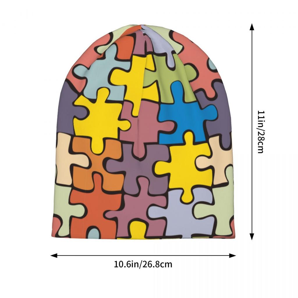 New Arrival Man Colorful Puzzle Cartoon Bonnet Hat Stuff Winter Spring Skullies Unisex