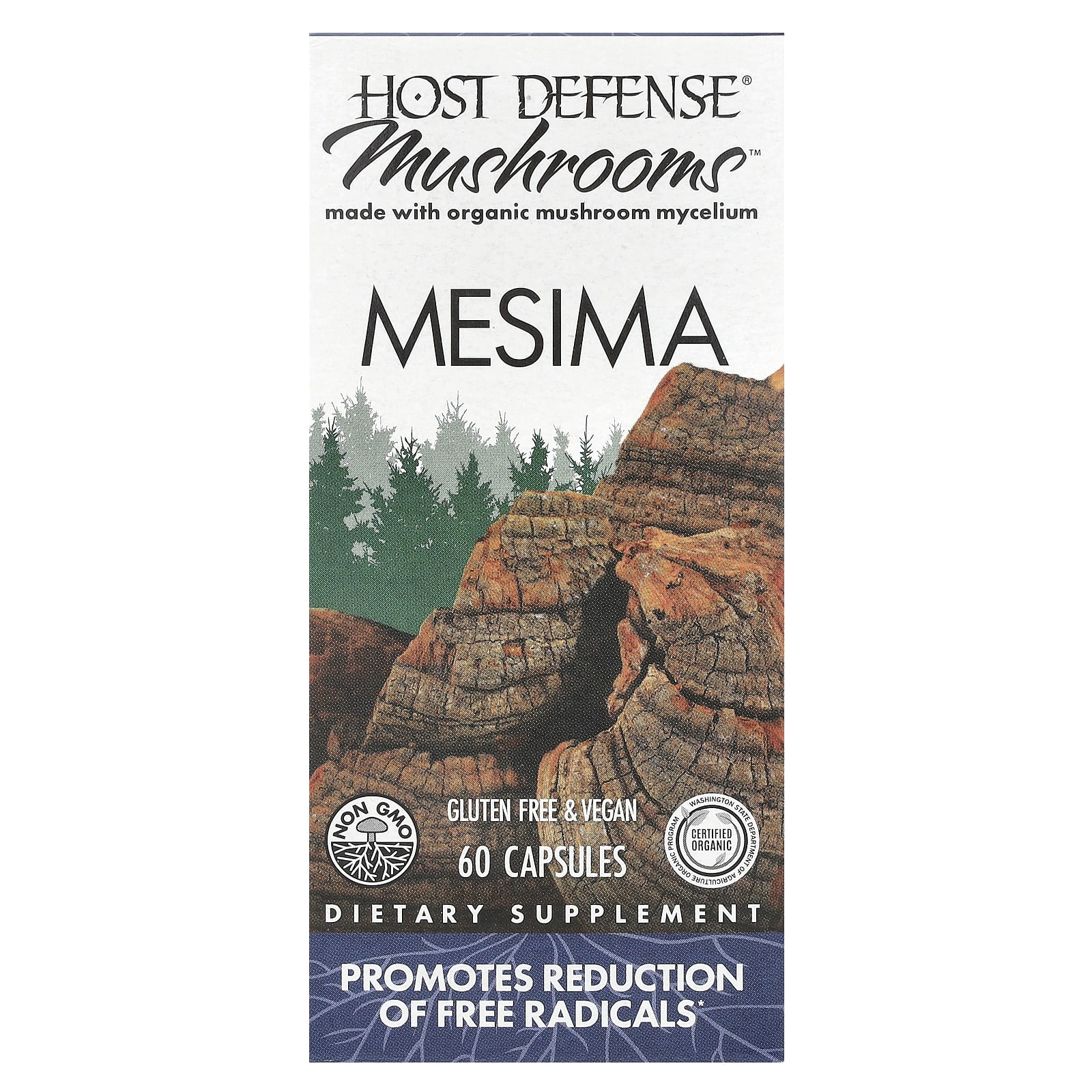 

Mushrooms™, Mesima, 60 Capsules (0.5g per capsule)