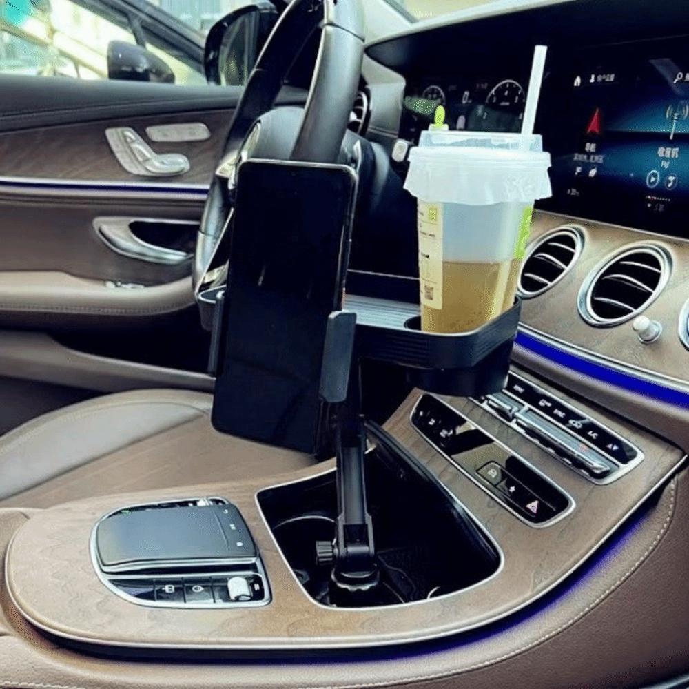 Adjustable Car Organizer Tray Portable Storage Rack Car Accessories Car Cup Holder Tray Eating