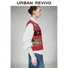 UR Women's 2026 Spring Fair Isle Colorblock Knitted Cardigan Vest