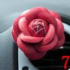 Car-styling Camellia High Flower Female Air Outlet Perfume Clip Auto Accessory Decoration
