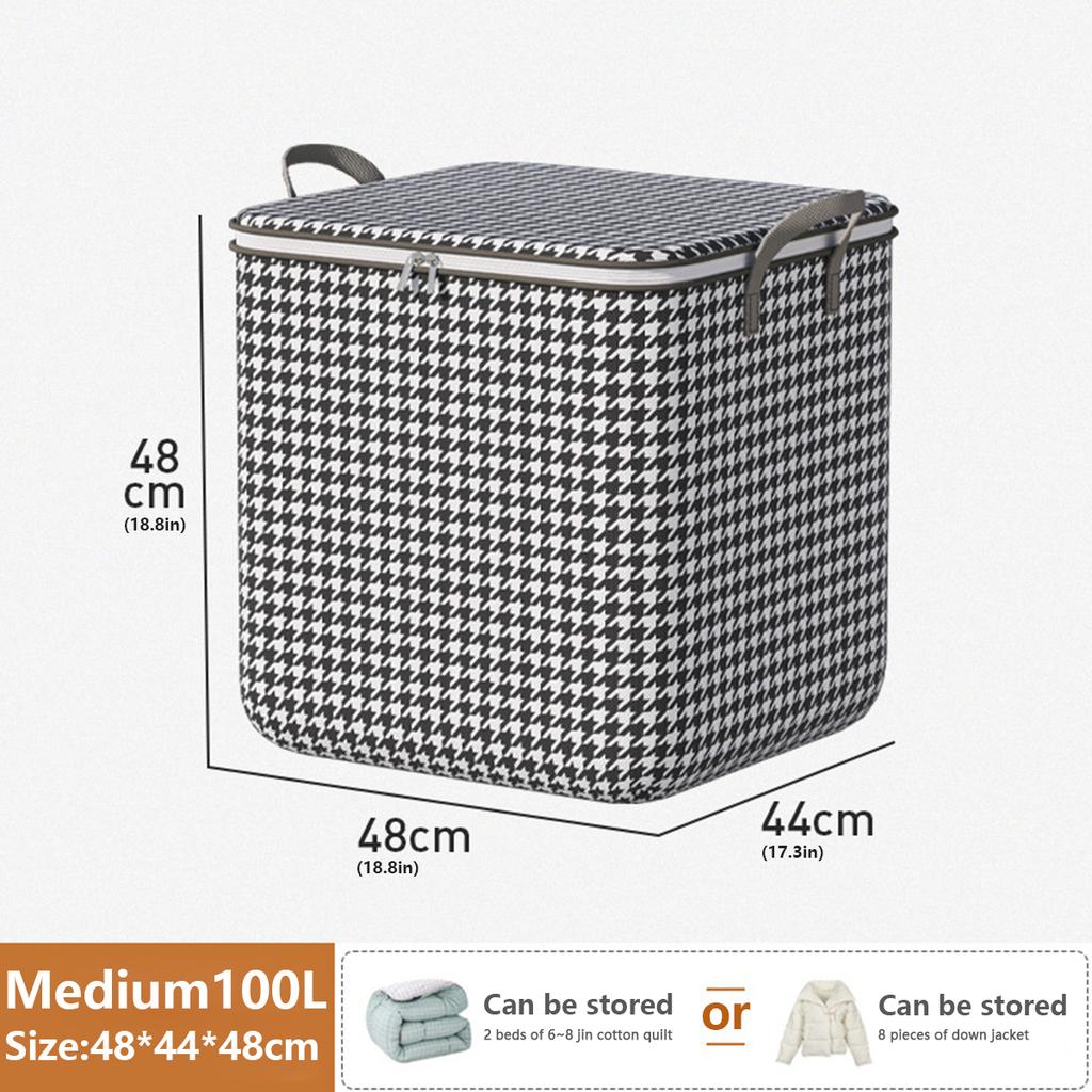 Large Capacity Clothes Storage Bag Foldable Blanket Storage Bags with Zipper and Handle Large Capacity Clothes Organizer