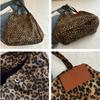 Große Kapazität Leopard Print Mode Schulter Tasche Herbst Einfache Personalisierte Tote Einkaufstasche