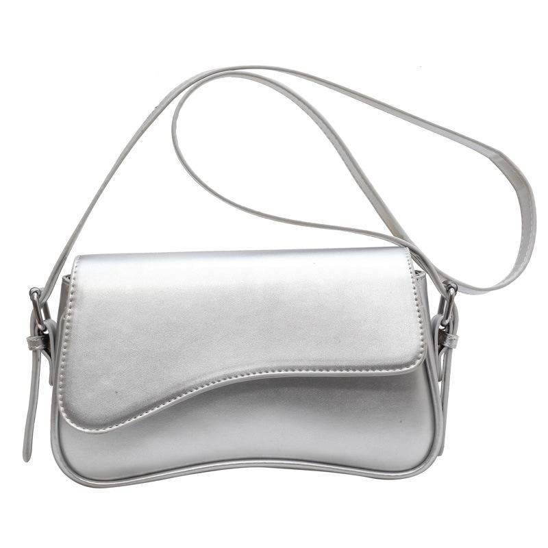 Retro Solid Color Messenger Women's Bag 2 Texture Fashion Shoulder Bag Trendy Versatile Handbag