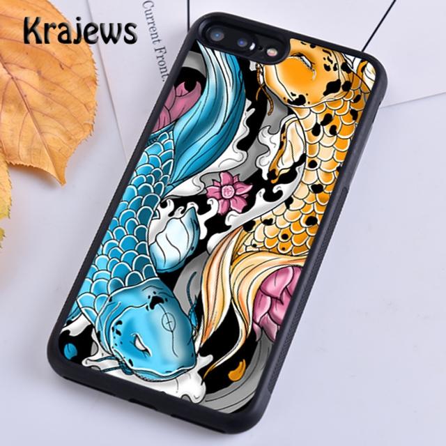Krajews Koi Carp Fish Soft Phone Case Cover For IPhone 18 17 Air 16 15 14 plus 11 12 13 pro max coque Shell Fundas