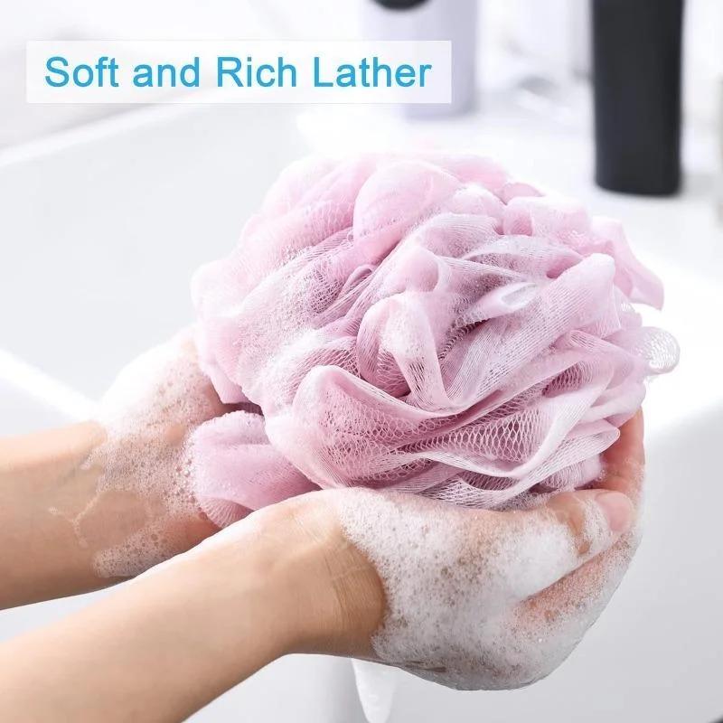 1PC Large Bath Ball Rich Bubble Bath Towel Scrubber Body Cleaning Mesh Shower Wash Sponge Bathroom Accessories