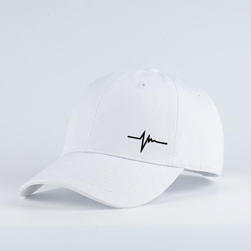 Heartbeat Ecg Lifeline Print Baseball Cap Men Women Cotton Adjustable Dad Hat Minimalist Casual Sport Sun Hat