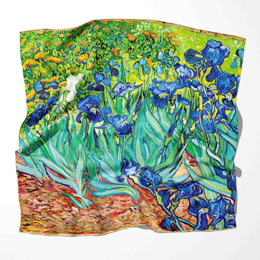 Luxury Brand Women Fashion Oil Painting Scarf  Silk Shawls Scarves Summer Lady Bandanas Foulard Hijab Scarfs For Ladies