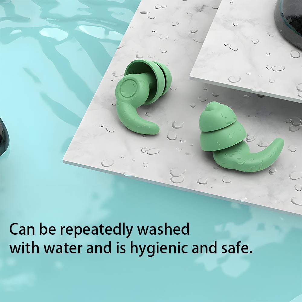 3 Pairs Soft Earplugs Anti-Noise Ear Clips Waterproof Swimming Earplug Noise Reduction Silicone Ear Protector